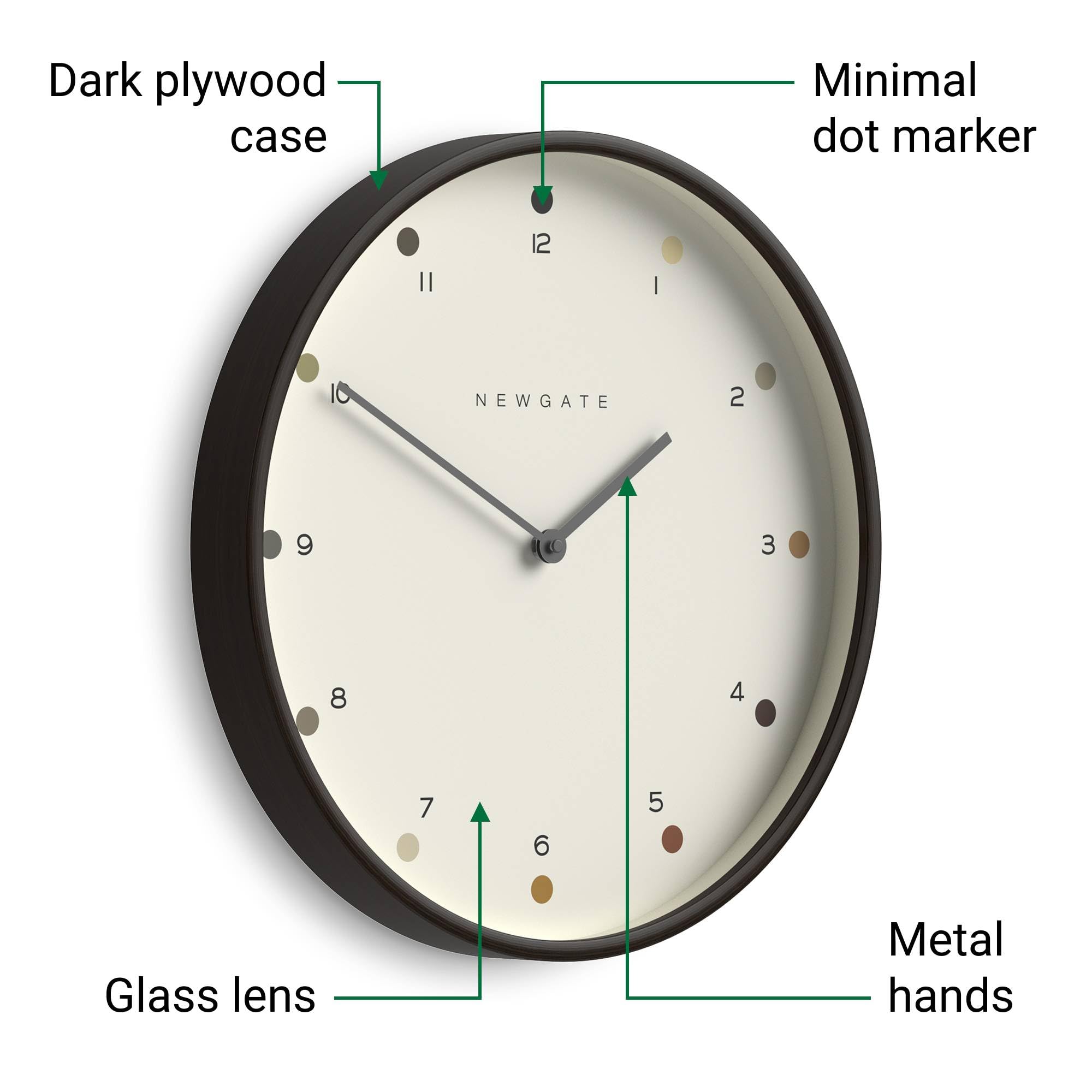Amazon.com: NEWGATE® Mr Clarke wall Clock | Large Scandi Inspired